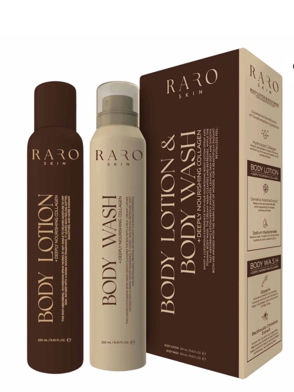 Raro Skin Body Lotion & Body Wash Set